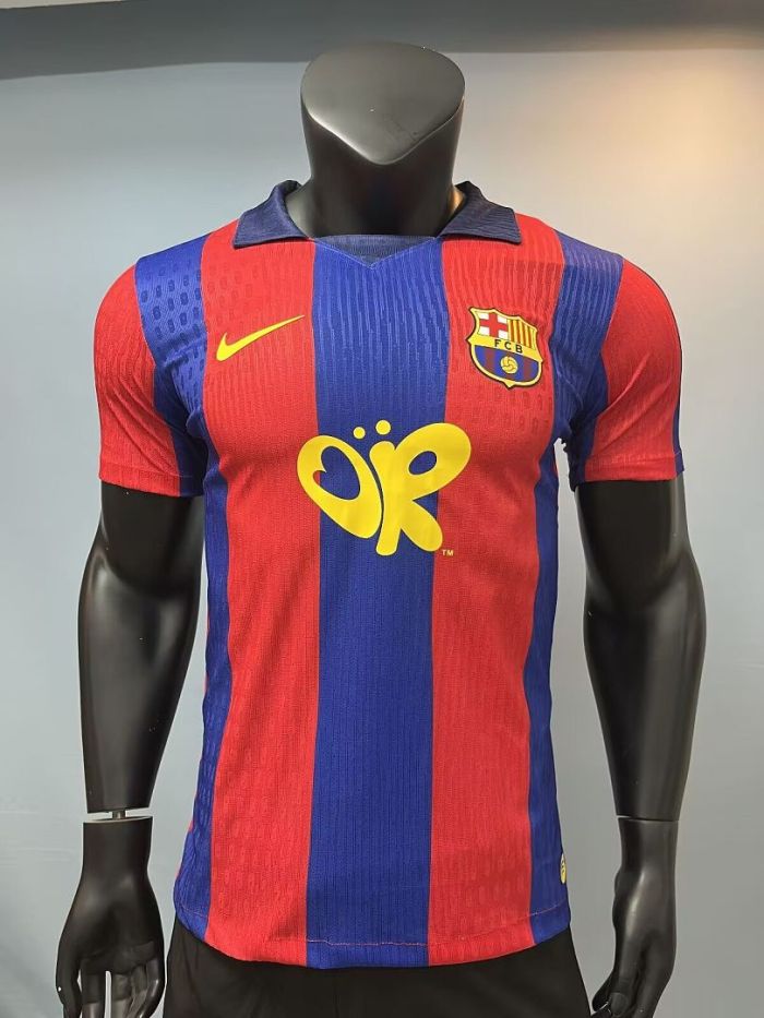 Player Version OR Version Retro Jersey 2003-2004 Barcelona Retro Model Olivia Version Home Soccer Jersey Vintage Camisetas de Futbol