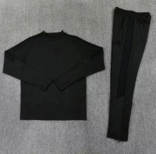 2026-2027 Arsenal All Black Soccer Training Sweater and Pants Football Kit