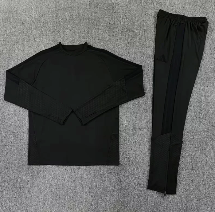 2026-2027 Arsenal All Black Soccer Training Sweater and Pants Football Kit