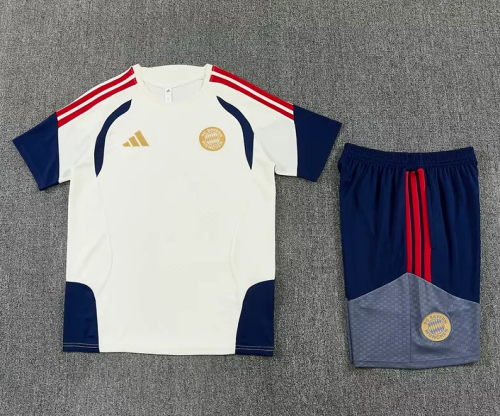 Adult Uniform 2026-2027 Bayern Munich Light Yellow Soccer Training Jersey and Shorts Football Kits