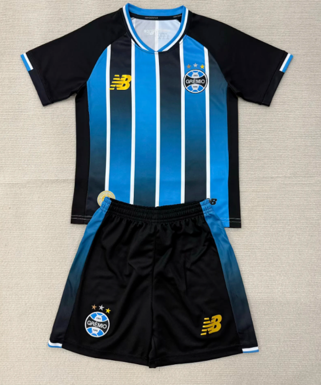 Youth Uniform Kids Kit 2026-2027 Gremio Home Soccer Jersey Shorts Child Football Set