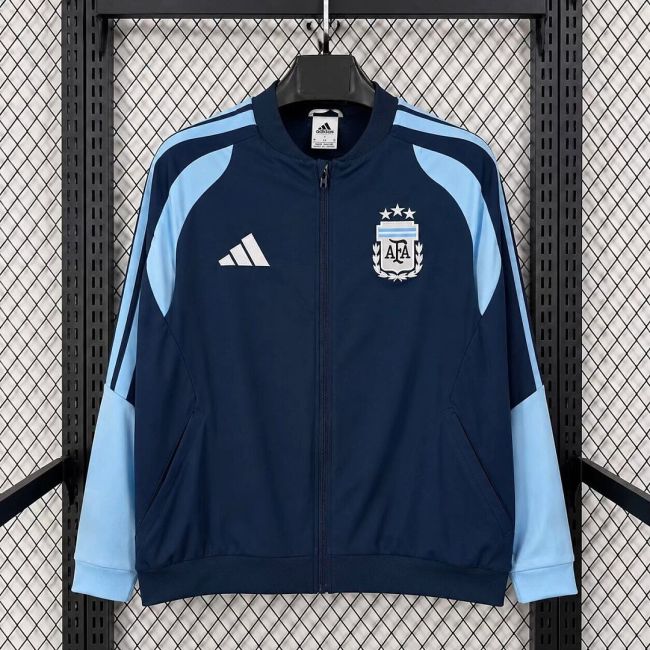 2026 Argentina Dark Blue Soccer Windbreaker Jacket Football Jacket