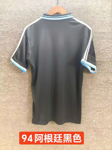 Retro Jersey 1994 Argentina Black Soccer Jersey Vintage Football Shirt