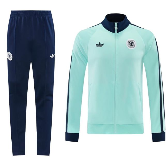 2026-2027 Germany Light Green Soccer Windbreaker Tracksuit Jacket Football Jacket and Pants