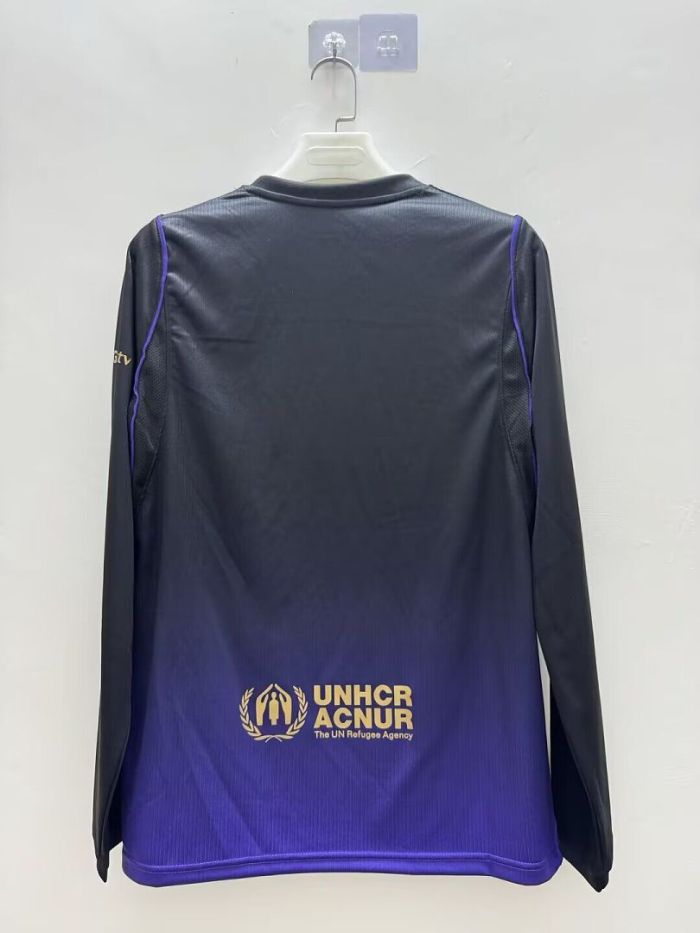 Long Sleeve Barca Camisetas de Futbol 2026-2027 Barcelona Away Soccer Jersey