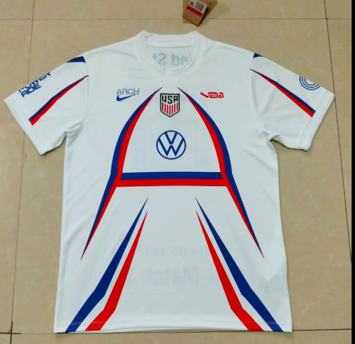 Fan Version 2026 USA White Soccer Pre-match Top Jersey United States Football Shirt