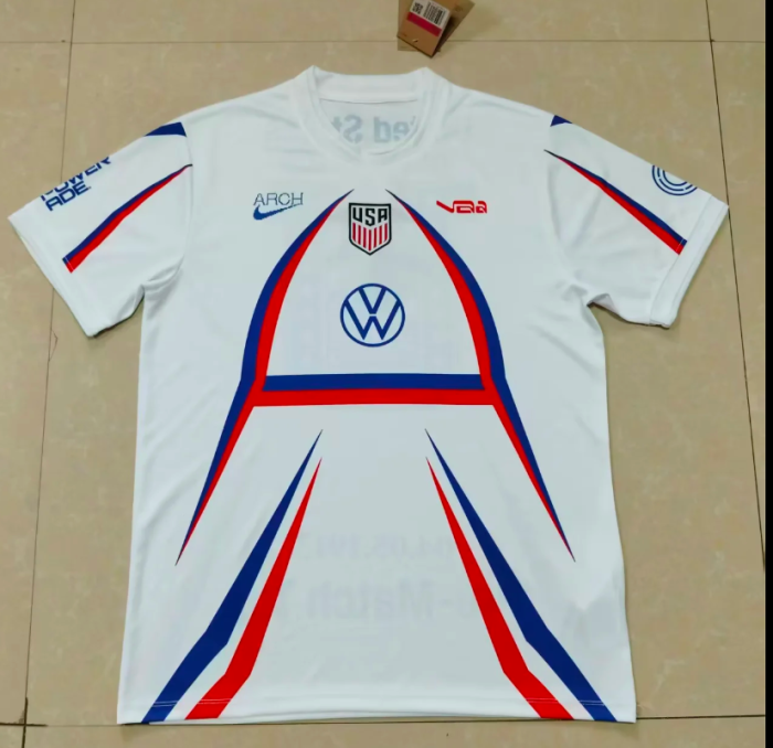 Fan Version 2026 USA White Soccer Pre-match Top Jersey United States Football Shirt