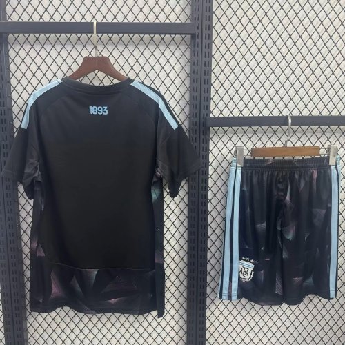 Adult Uniform 2026 Argentina Black Goalkeeper Soccer Jersey Shorts Men's Camisetas de Futbol Kit