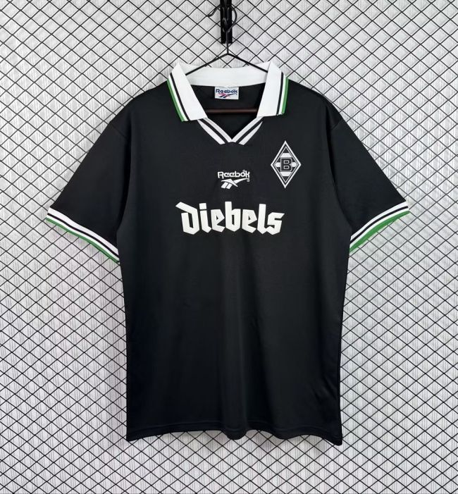 Retro Jersey 1996-1997 Borussia Monchengladbach Away Black Soccer Jersey Football Shirt