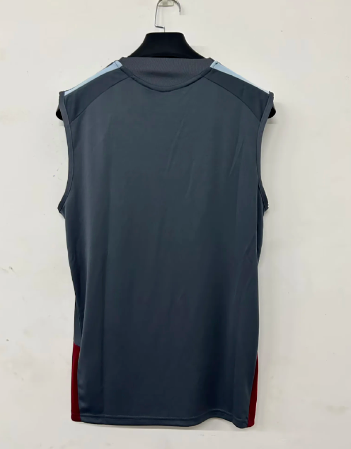 Fan Version 2026-2027 Aston Villa Dark Grey Football Training Shirt Soccer Vest