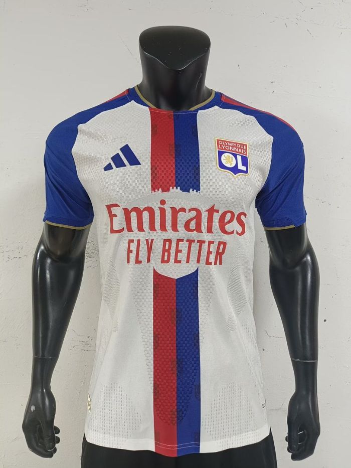 Player Version 2026-2027 Lyon Home Soccer Jersey Olympique Lyonnais Football Shirt