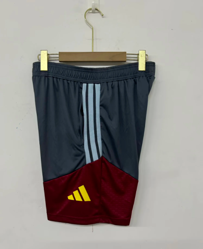 Fan Version 2026-2027 Aston Villa Dark Grey Soccer Training Shorts Football Shorts