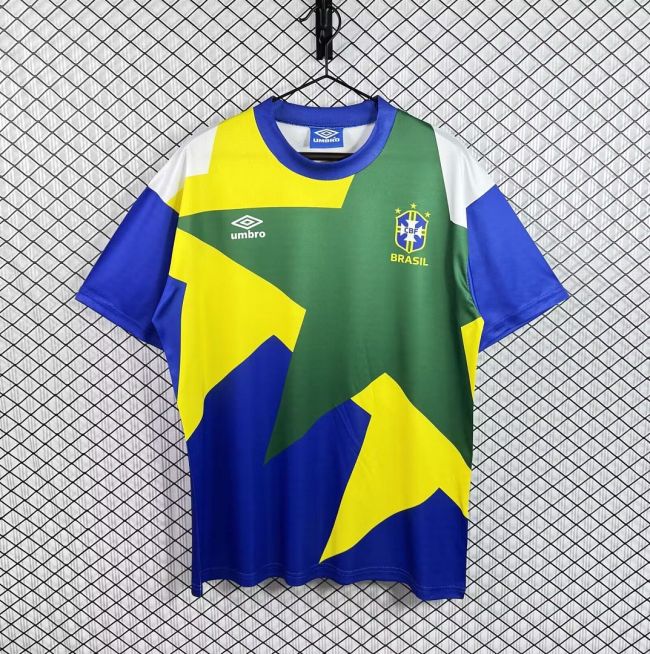 Retro Jersey 1994 Brazil Colorful Soccer Training Jersey Vintage Brasil Camisetas de Futbol