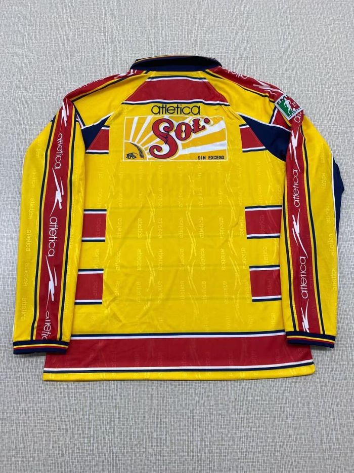 Long Sleeve Retro Jersey 1999-2000 Atlético Morelia Home Soccer Jersey Vintage Football Shirt