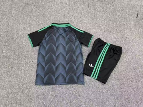 Youth Uniform Kids Kit 2026-2027 Lens Away Black Soccer Jersey Shorts Child Football Set