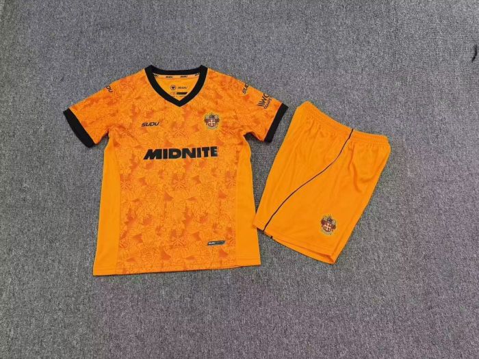 Youth Uniform Kids Kit 2026-2027 Wolverhampton Wanderers Home Soccer Jersey Shorts Wolves Child Wolves Football Set