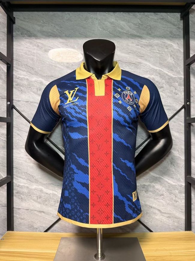 Player Version 2026-2027 PSG Blue/Red/Yellow Soccer Jersey Paris Football Maillot