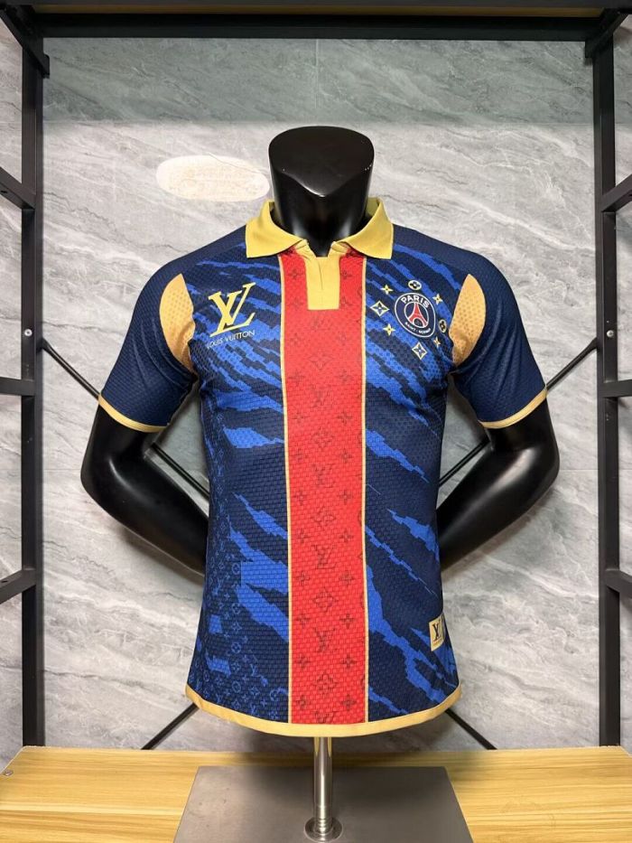 Player Version 2026-2027 PSG Blue/Red/Yellow Soccer Jersey Paris Football Maillot