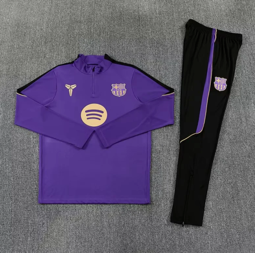 2026-2027 Barcelona Purple Soccer Sweater Jacket Football Jacket and Pants