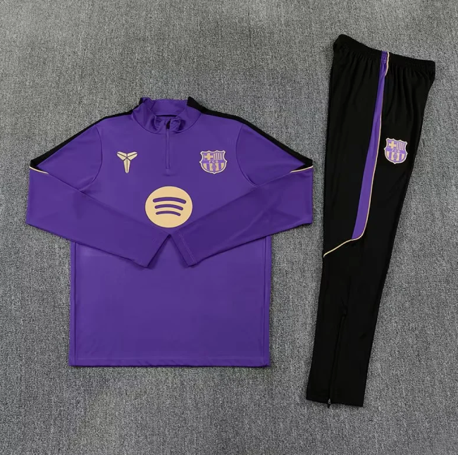 2026-2027 Barcelona Purple Soccer Sweater Jacket Football Jacket and Pants