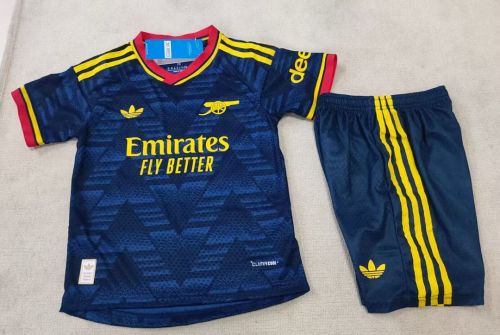 Player Version Youth Uniform Kids Kit 2026-2027 Arsenal Away Soccer Jersey Shorts Child Football Set