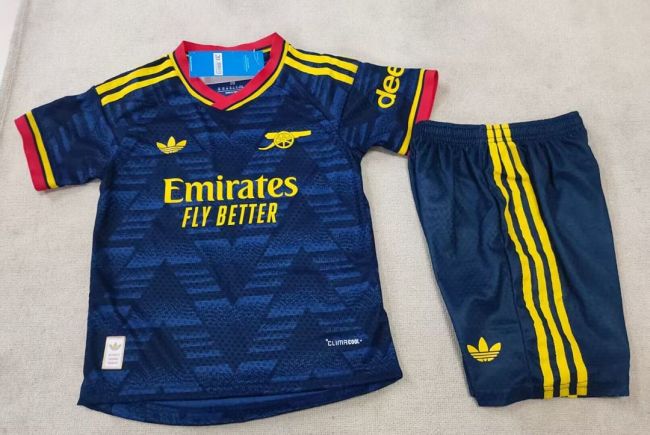 Player Version Youth Uniform Kids Kit 2026-2027 Arsenal Away Soccer Jersey Shorts Child Football Set