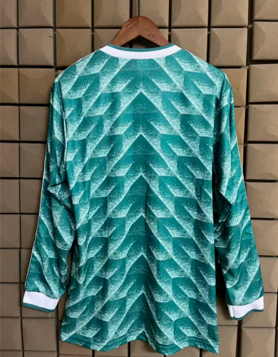 Long Sleeve Retro Jersey 1990 Germany Green Vintage Soccer Jersey Football Shirt