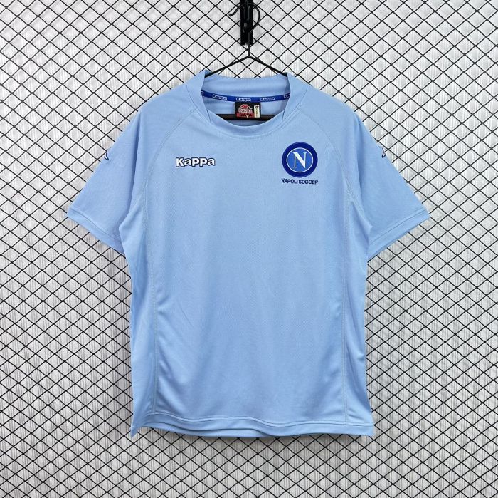 Retro Jersey 2004-2005 Calcio Napoli Home Soccer Jersey Napoles Vintage Football Shirt