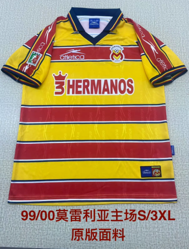 with FMF Patch Retro Jersey 1999-2000 Atlético Morelia Home Soccer Jersey Vintage Football Shirt