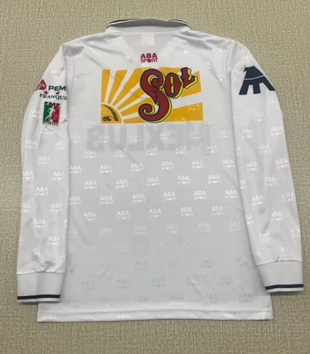 Long Sleeve Retro Jersey 1996-1997 Chivas Away White Soccer Jersey Vintage Football Shirt