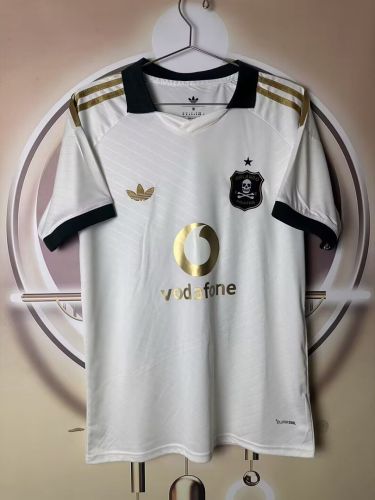 Fan Version 2026-2027 Orlando Pirates Away White Soccer Jersey Football Shirt