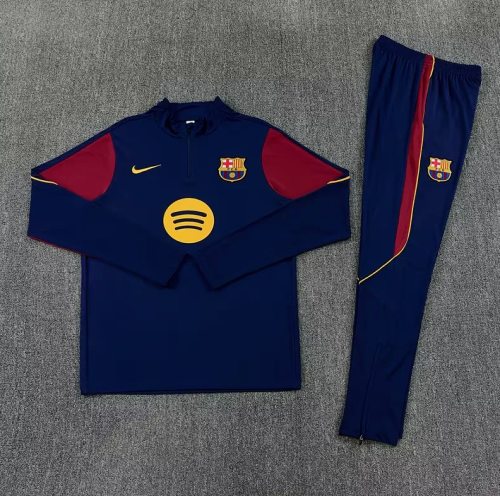 2026-2027 Barcelona Dark Blue Soccer Sweater Jacket Football Jacket and Pants