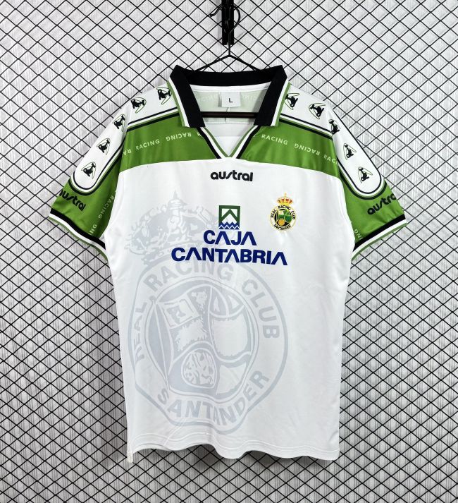 Retro Jersey 1997-1998 Racing Santander Home Soccer Jersey Vintage Football Shirt