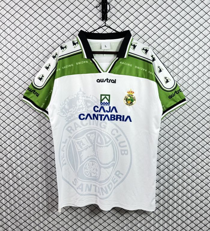 Retro Jersey 1997-1998 Racing Santander Home Soccer Jersey Vintage Football Shirt