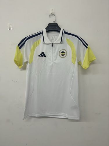 Fan Version 2026-2027 Fenerbahce White Soccer Training Polo Fenerbahçe Football Shirt
