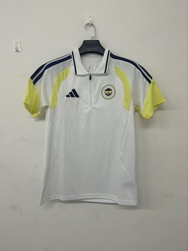 Fan Version 2026-2027 Fenerbahce White Soccer Training Polo Fenerbahçe Football Shirt
