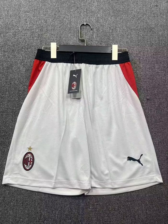 Fan Version 2026-2027 AC Milan White Soccer Shorts Football Shorts