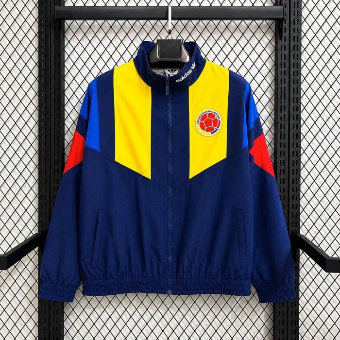 2026 Colombia Dark Blue Soccer Windbreaker Jacket Football Jacket