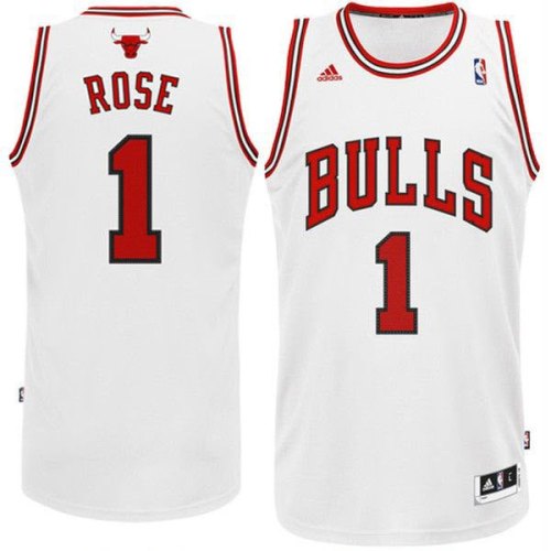 Chicago Bulls 1 ROSE White Basketball Shirt NBA Jersey