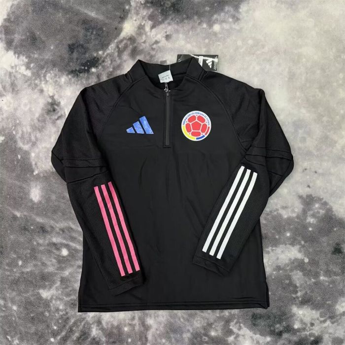 Long Sleeve 2026 Colombia Black Soccer Training Sweater Shirt