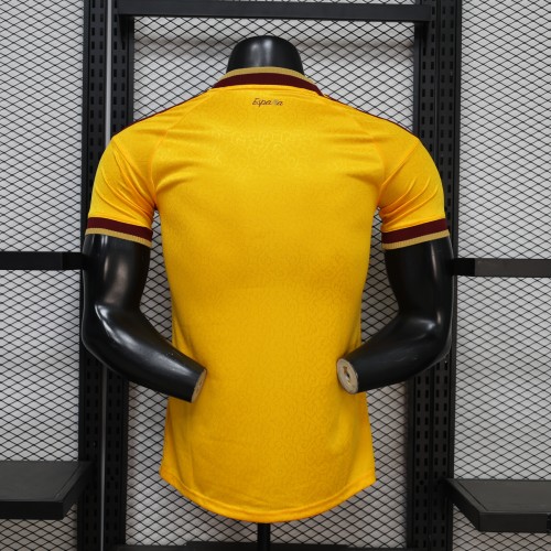 Player Version 2026 Spain Yellow Soccer Jersey España Camisetas de Futbol