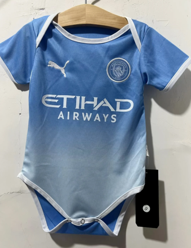 Baby Cloth 2026-2027 Manchester City Home Soccer Jersey Baby Onesies