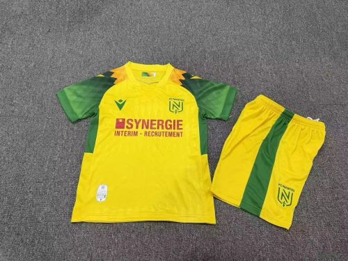 Youth Uniform Kids Kit Nantes 2026-2027 Home Soccer Jersey Shorts Child Football Set