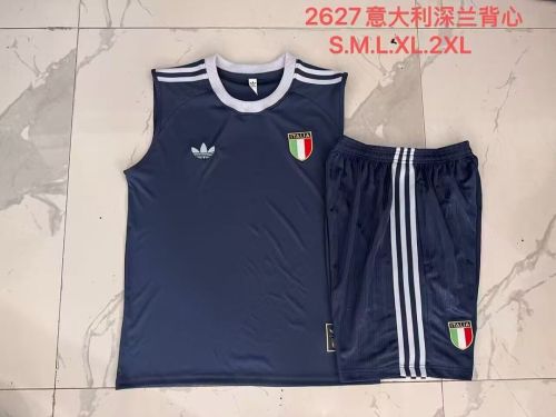 Adult Uniform 2026 Inter Milan Dark Blue Soccer Training Vest and Shorts Football Kits
