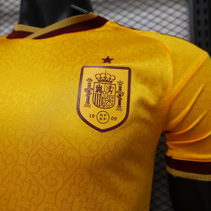 Player Version 2026 Spain Yellow Soccer Jersey España Camisetas de Futbol