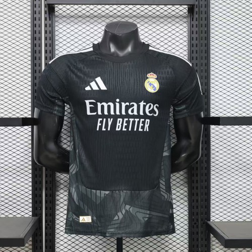 Player Version 2026-2027 Real Madrid Black Goalkeeper Soccer Jersey Real Football Shirt