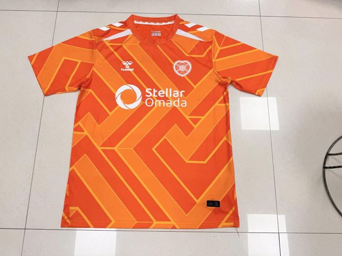 Fans Version 2026-2027 Heart of Midlothian Orange Soccer Pre-match Jersey Football Shirt
