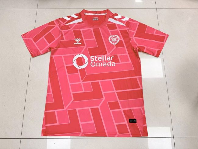Fans Version 2026-2027 Heart of Midlothian Pink Soccer Pre-match Jersey Football Shirt