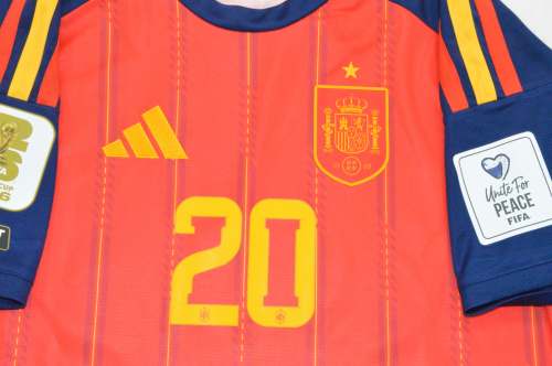 with DEBUT+World Cup Patch Player Version 2026 Spain Home Soccer Jersey España Camisetas de Futbol