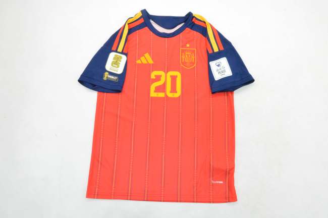 with DEBUT+World Cup Patch Player Version 2026 Spain Home Soccer Jersey España Camisetas de Futbol